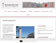 Tablet Screenshot of kreuzkirche-hof.de